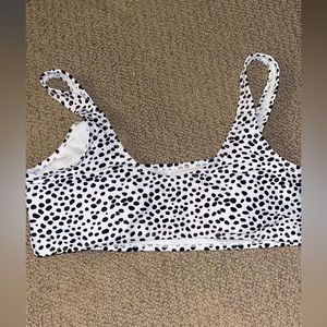 Black and white Dalmatian print Bikini top from SHEIN